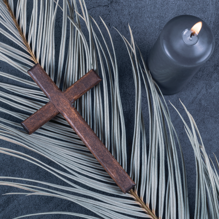 Diocese of Gaylord Lent Candle 2.5 x 2.5 Square color